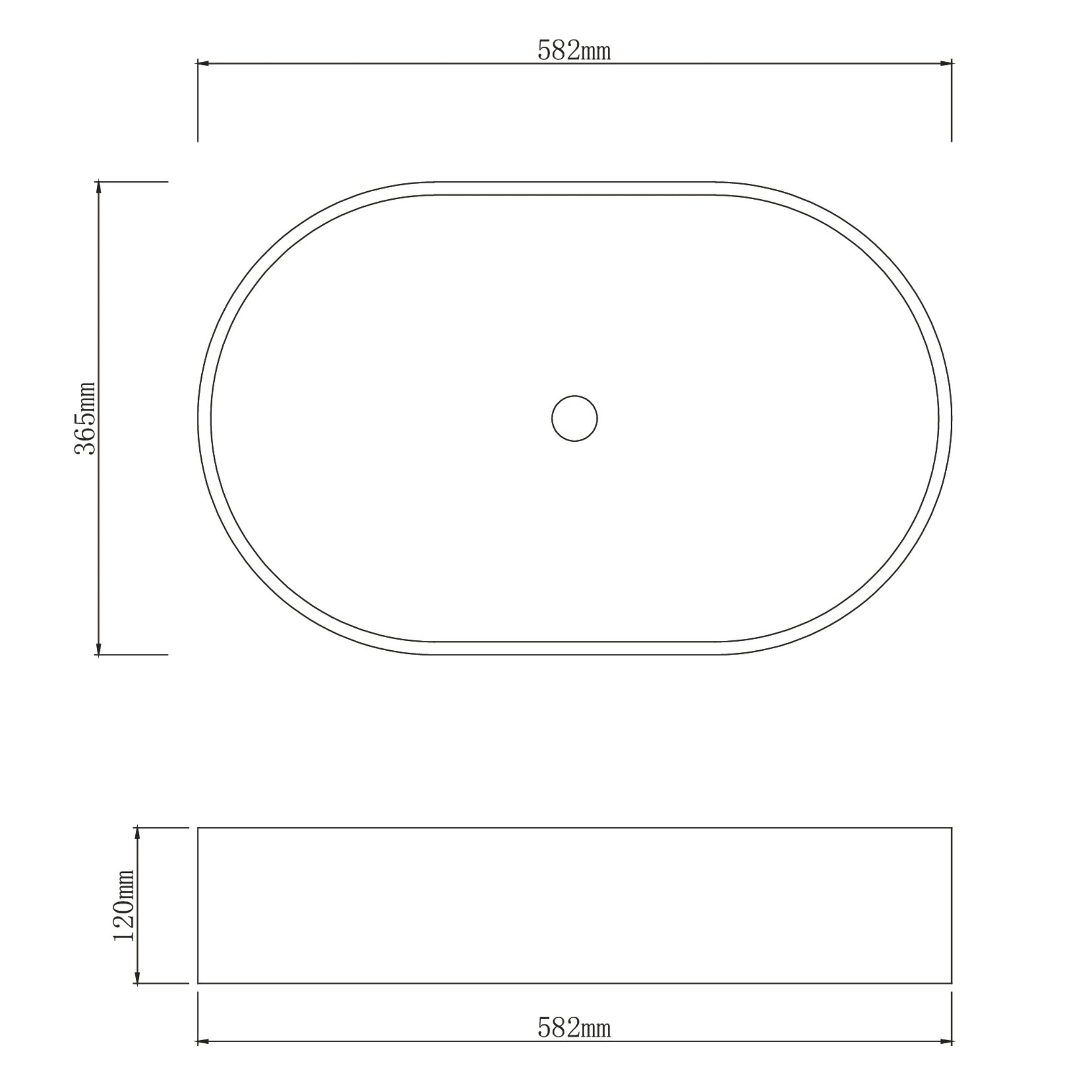 INFINITY ABOVE COUNTER CONCRETE BASIN MATTE GREY 582MM