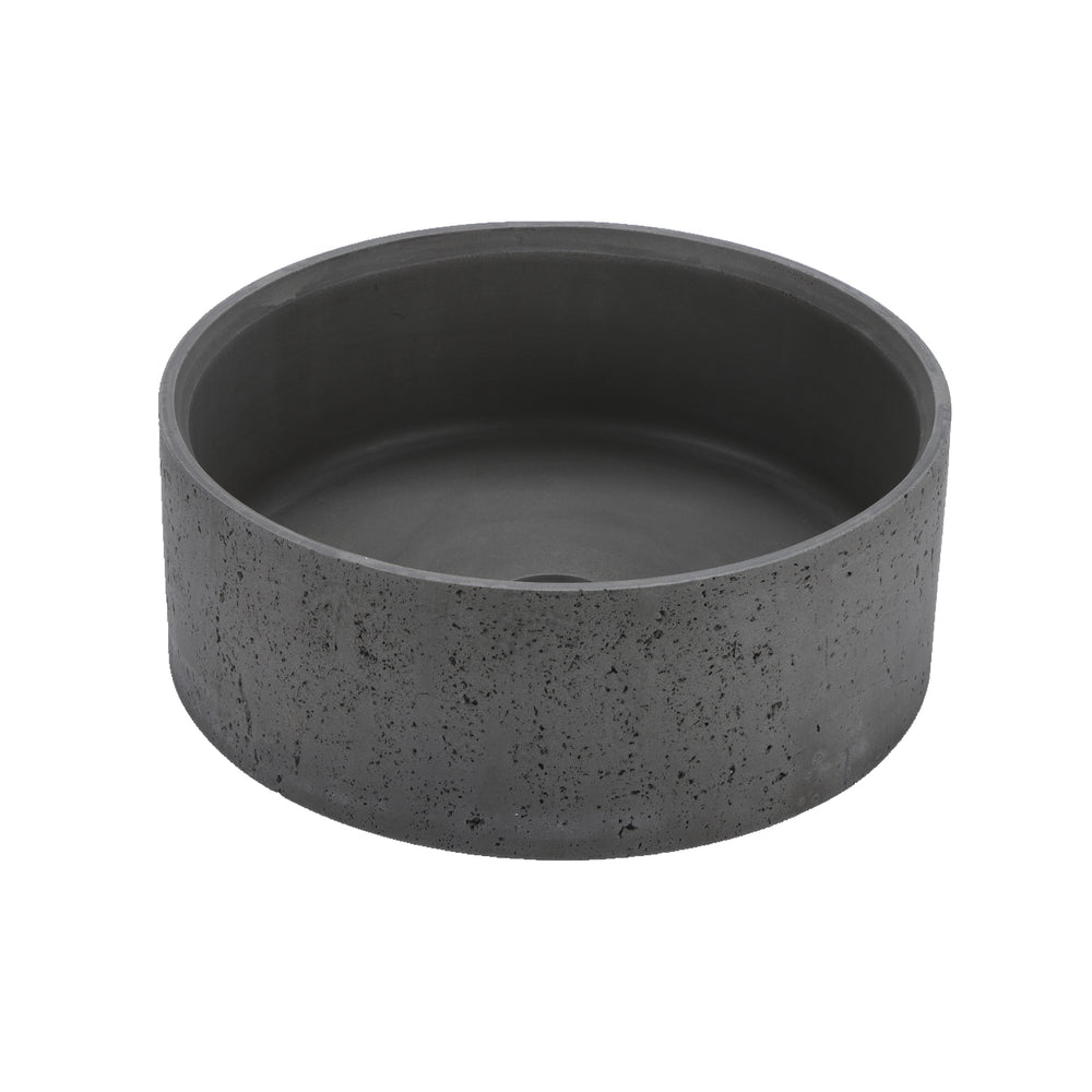 INFINITY ABOVE COUNTER CONCRETE BASIN MATTE GREY 390MM