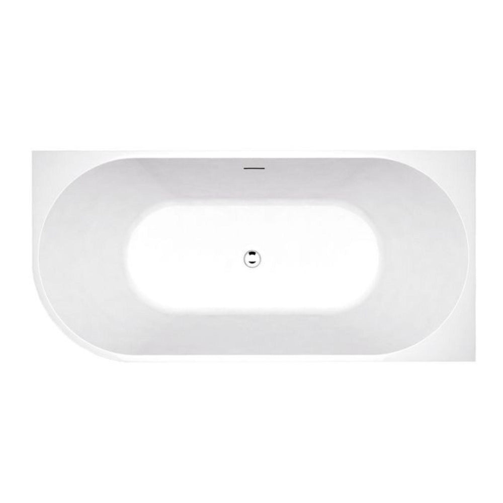 INSPIRE BACK-TO-WALL RIGHT CORNER BATHTUB WITH OVERFLOW GLOSS WHITE (AVAILABLE IN 1500MM AND 1700MM)