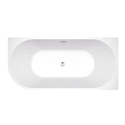 INSPIRE BACK-TO-WALL RIGHT CORNER BATHTUB WITH OVERFLOW GLOSS WHITE (AVAILABLE IN 1500MM AND 1700MM)