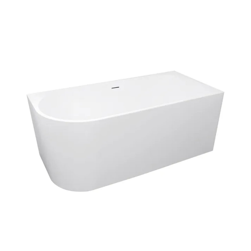 INSPIRE BACK-TO-WALL RIGHT CORNER BATHTUB WITH OVERFLOW GLOSS WHITE (AVAILABLE IN 1500MM AND 1700MM)