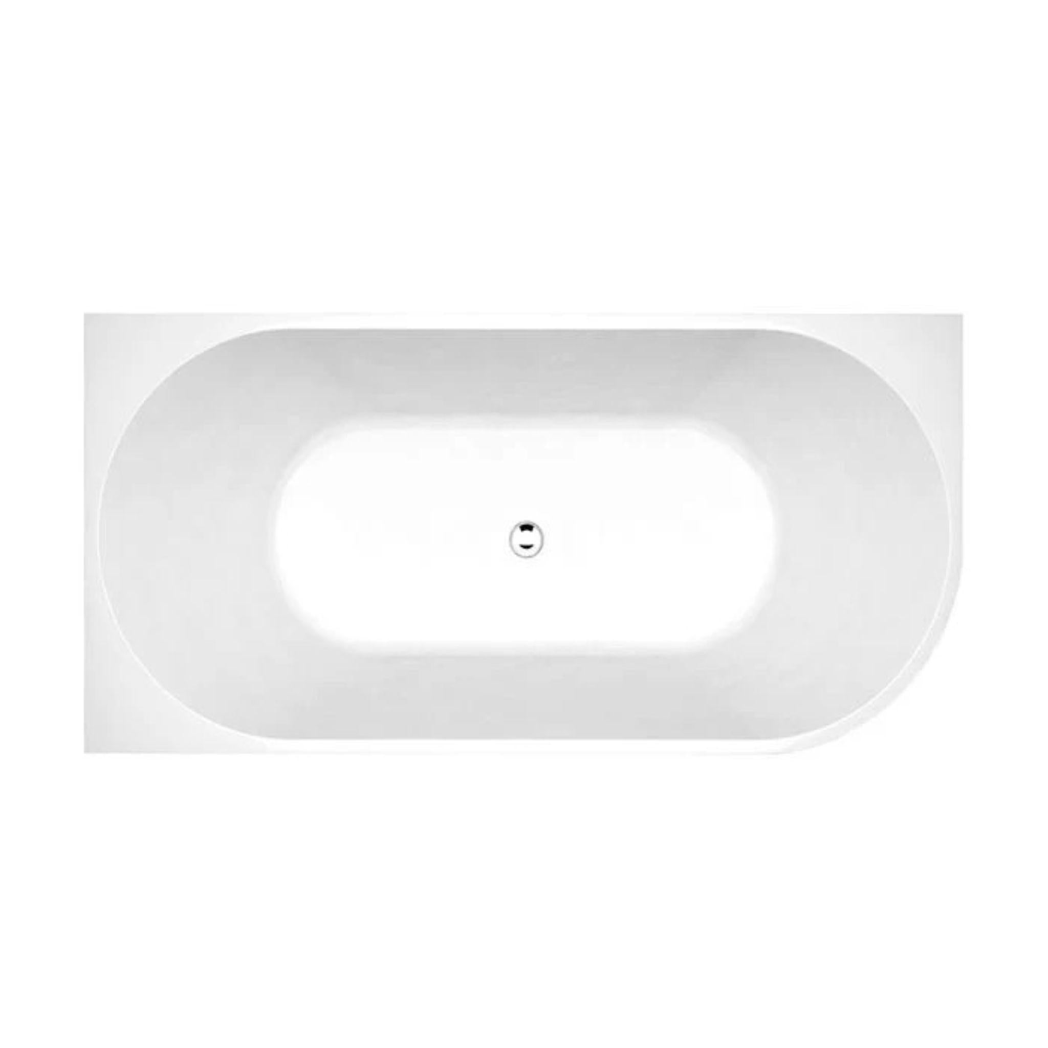 INSPIRE BACK-TO-WALL LEFT CORNER BATHTUB GLOSS WHITE 1700MM
