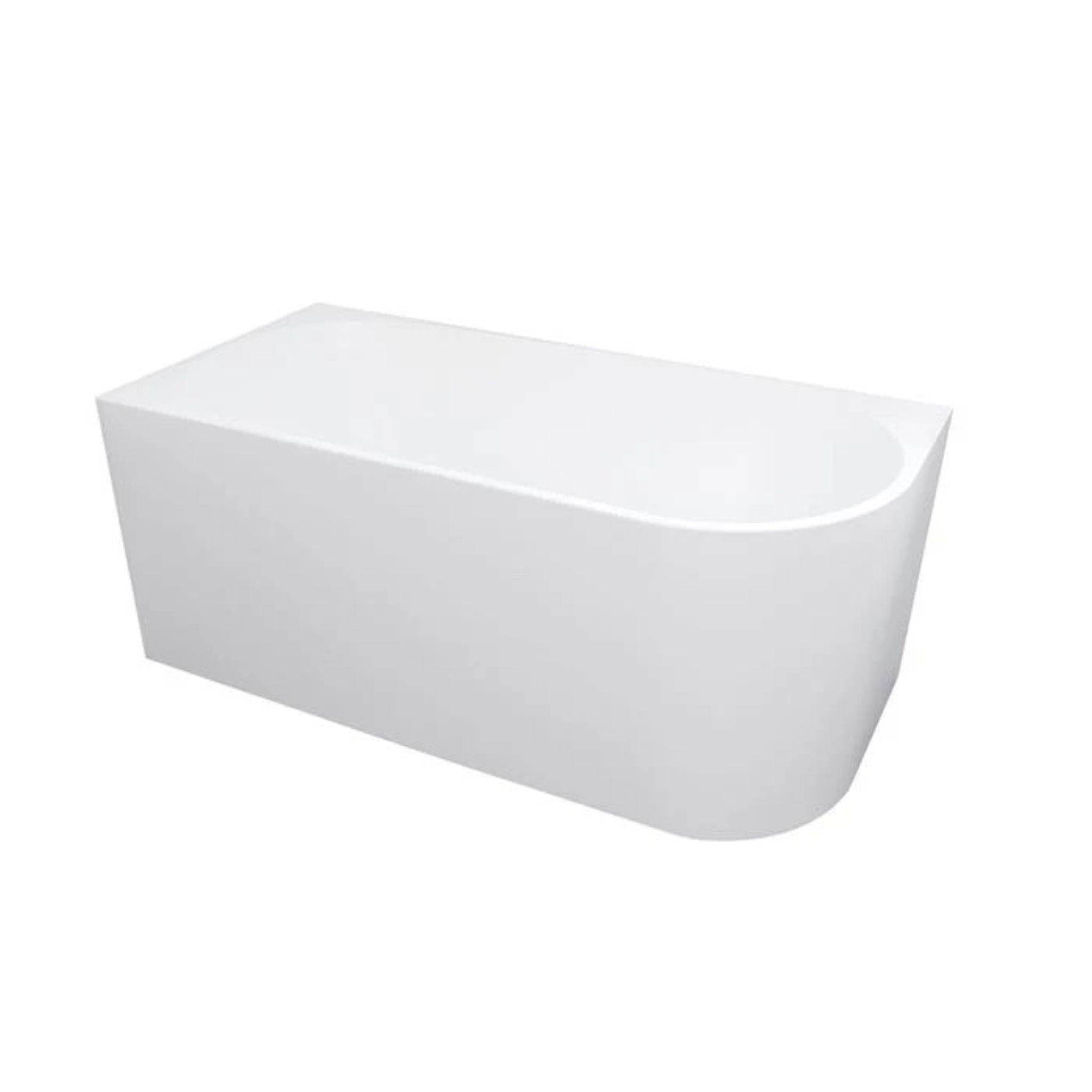 INSPIRE BACK-TO-WALL LEFT CORNER BATHTUB GLOSS WHITE 1700MM
