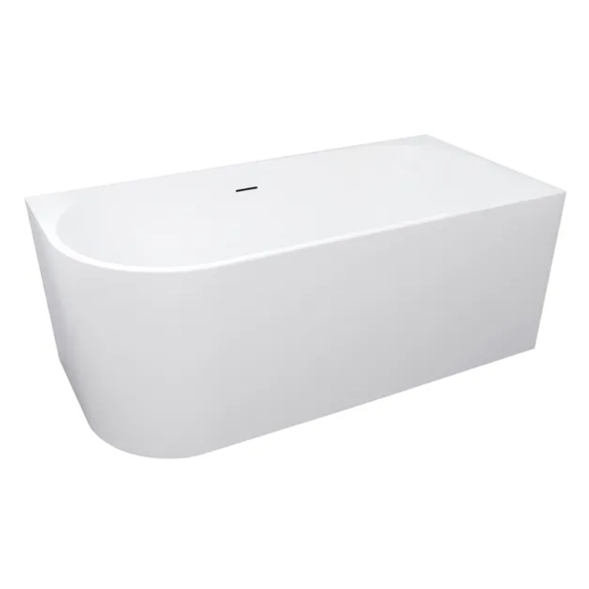 INSPIRE BACK-TO-WALL RIGHT CORNER BATHTUB WITH OVERFLOW GLOSS WHITE (AVAILABLE IN 1500MM AND 1700MM)