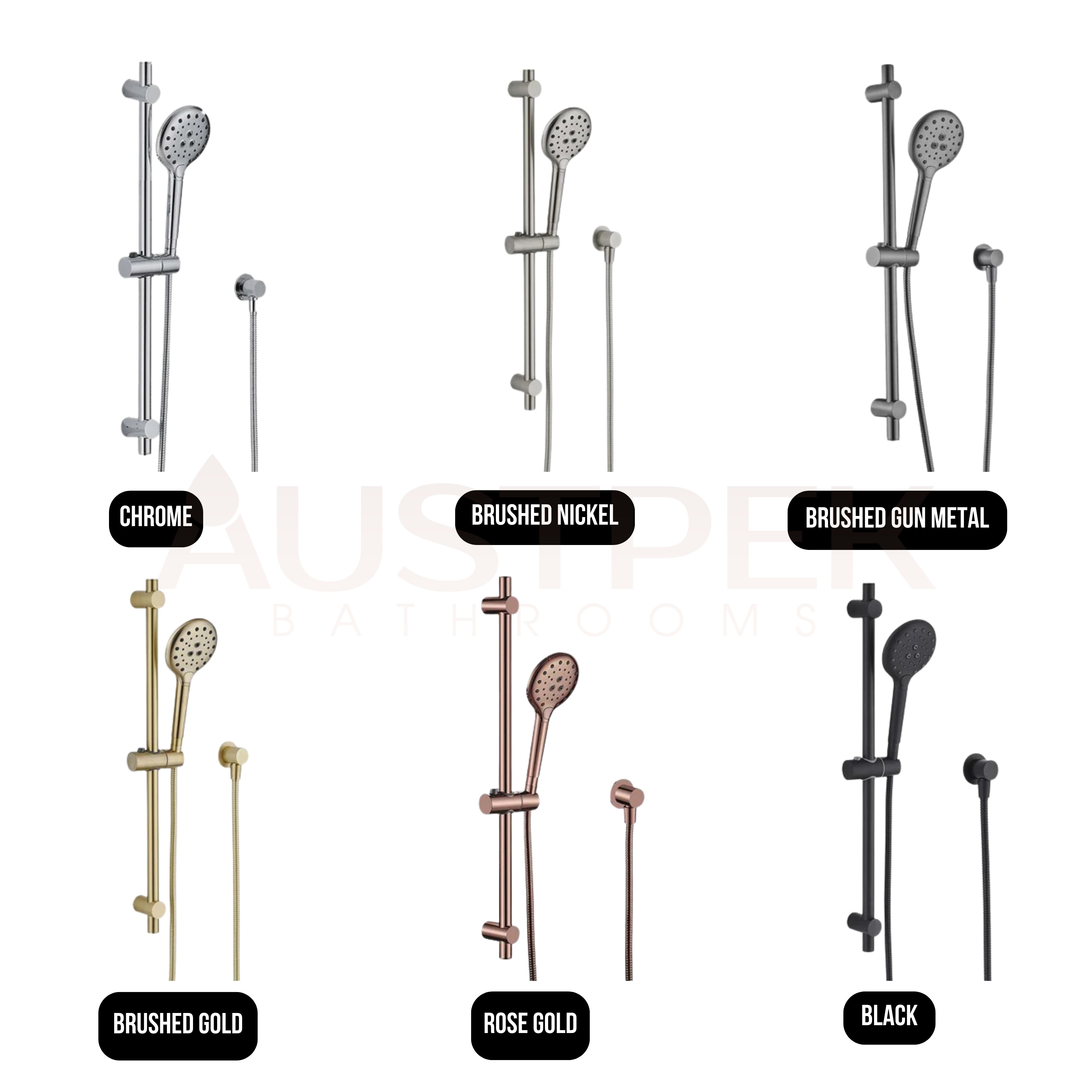 HELLYCAR IDEAL HAND SHOWER ON RAIL BRUSHED GOLD