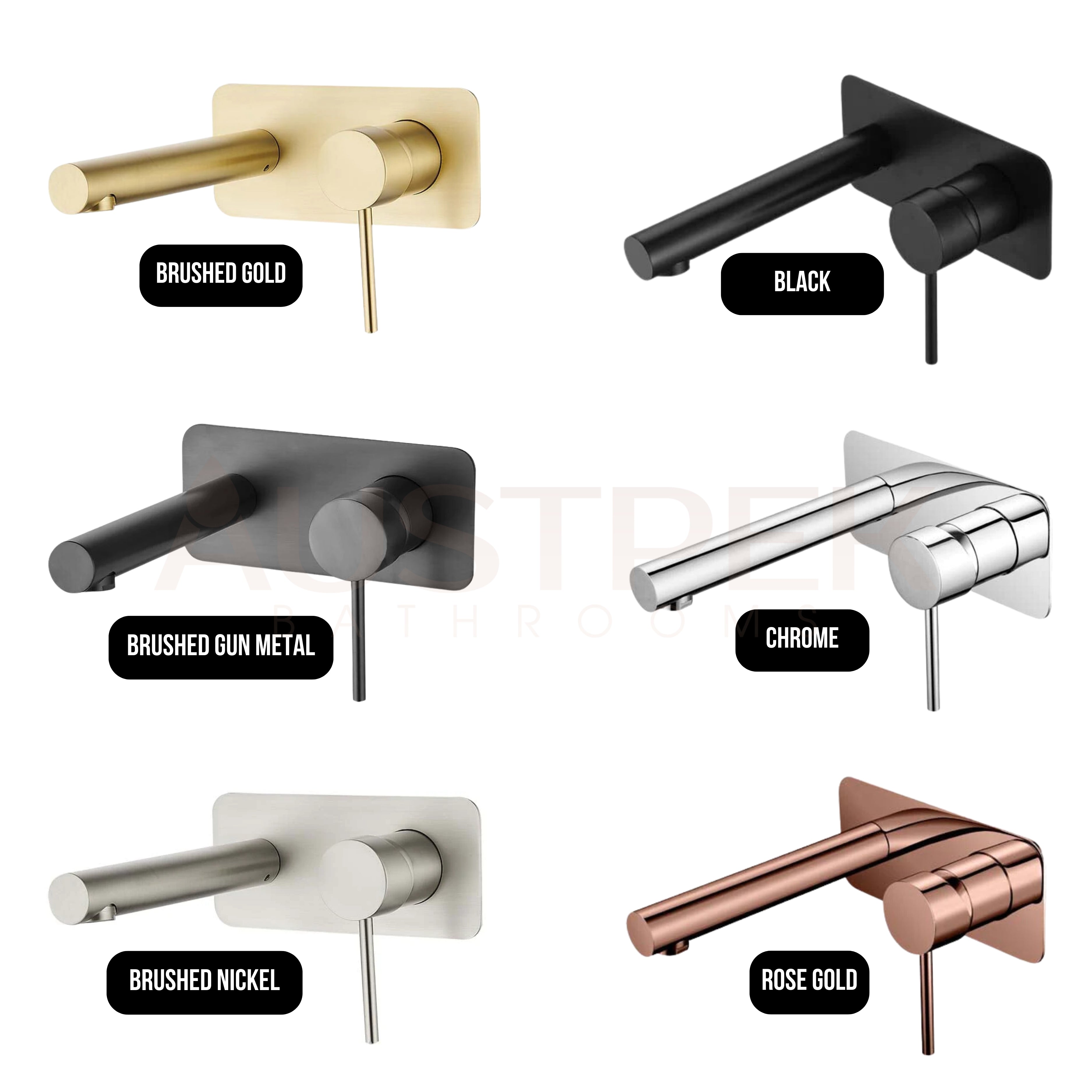 HELLYCAR IDEAL WALL MIXER WITH OUTLET 182MM BRUSHED GUN METAL