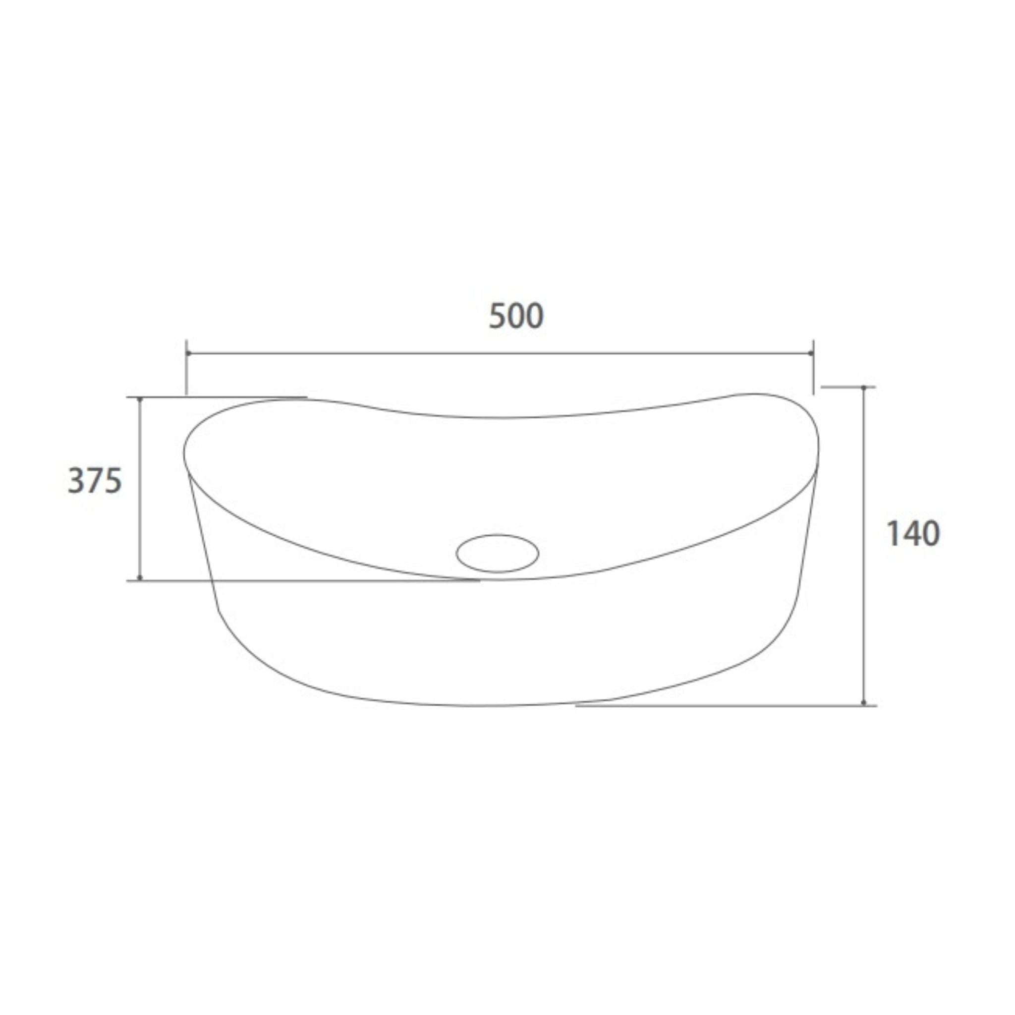 INFINITY ABOVE COUNTER GLASS BASIN 500MM