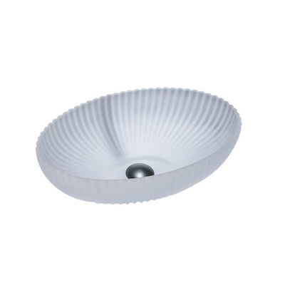 INFINITY ABOVE COUNTER GLASS BASIN WHITE 510MM