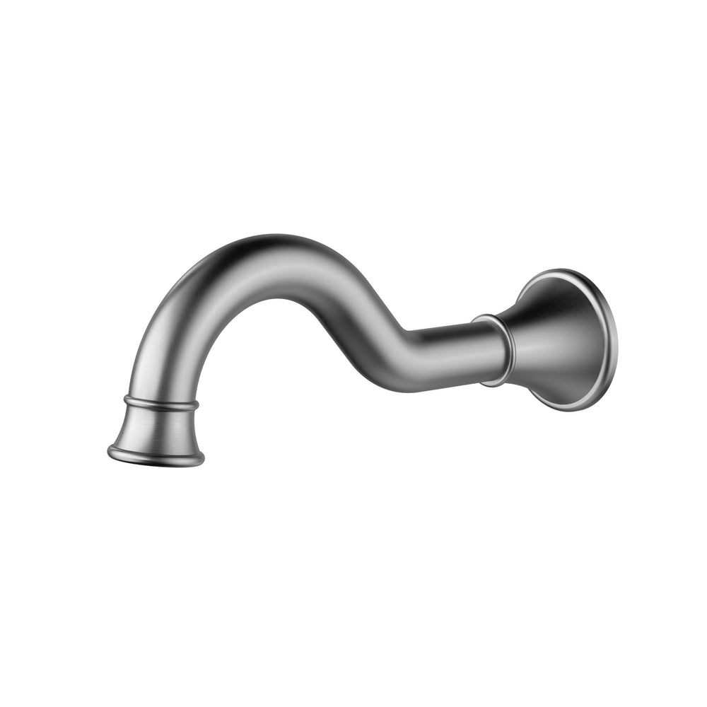 IKON CLASICO LEAD FREE BATH SPOUT 207MM BRUSHED NICKEL