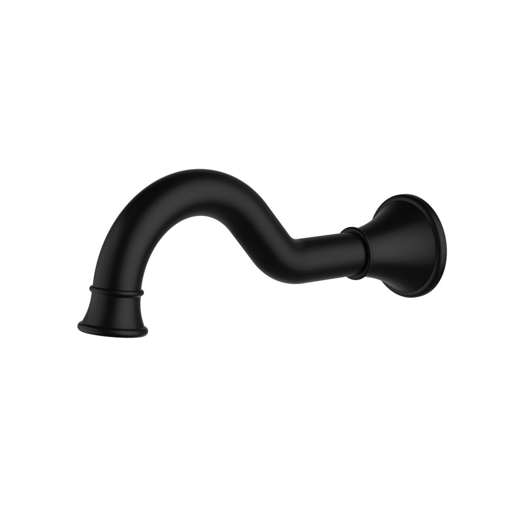 IKON CLASICO LEAD FREE BATH SPOUT 207MM MATTE BLACK