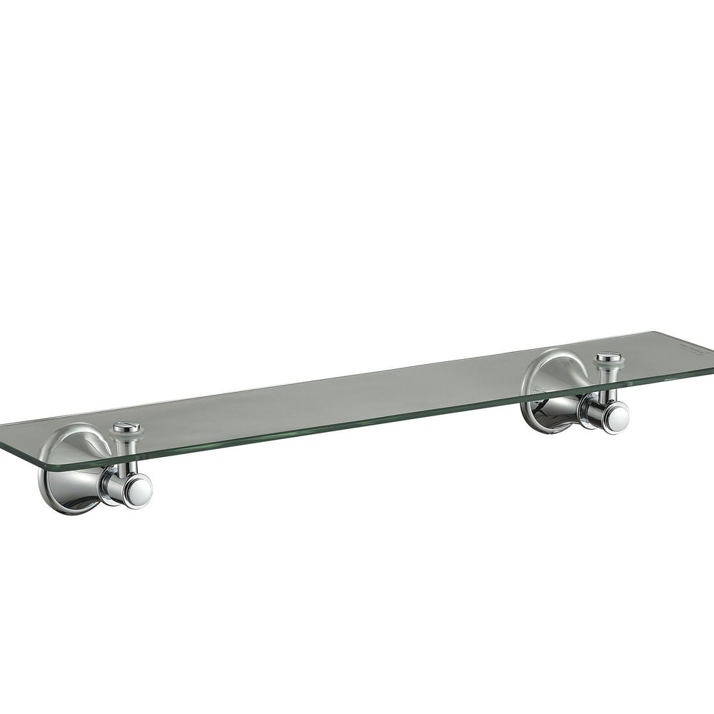 IKON CLASICO GLASS SHELF BRUSHED NICKEL 500MM