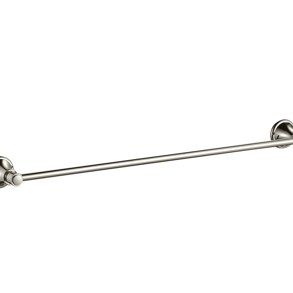 IKON CLASICO NON-HEATED SINGLE TOWEL RAIL BRUSHED NICKEL 600MM