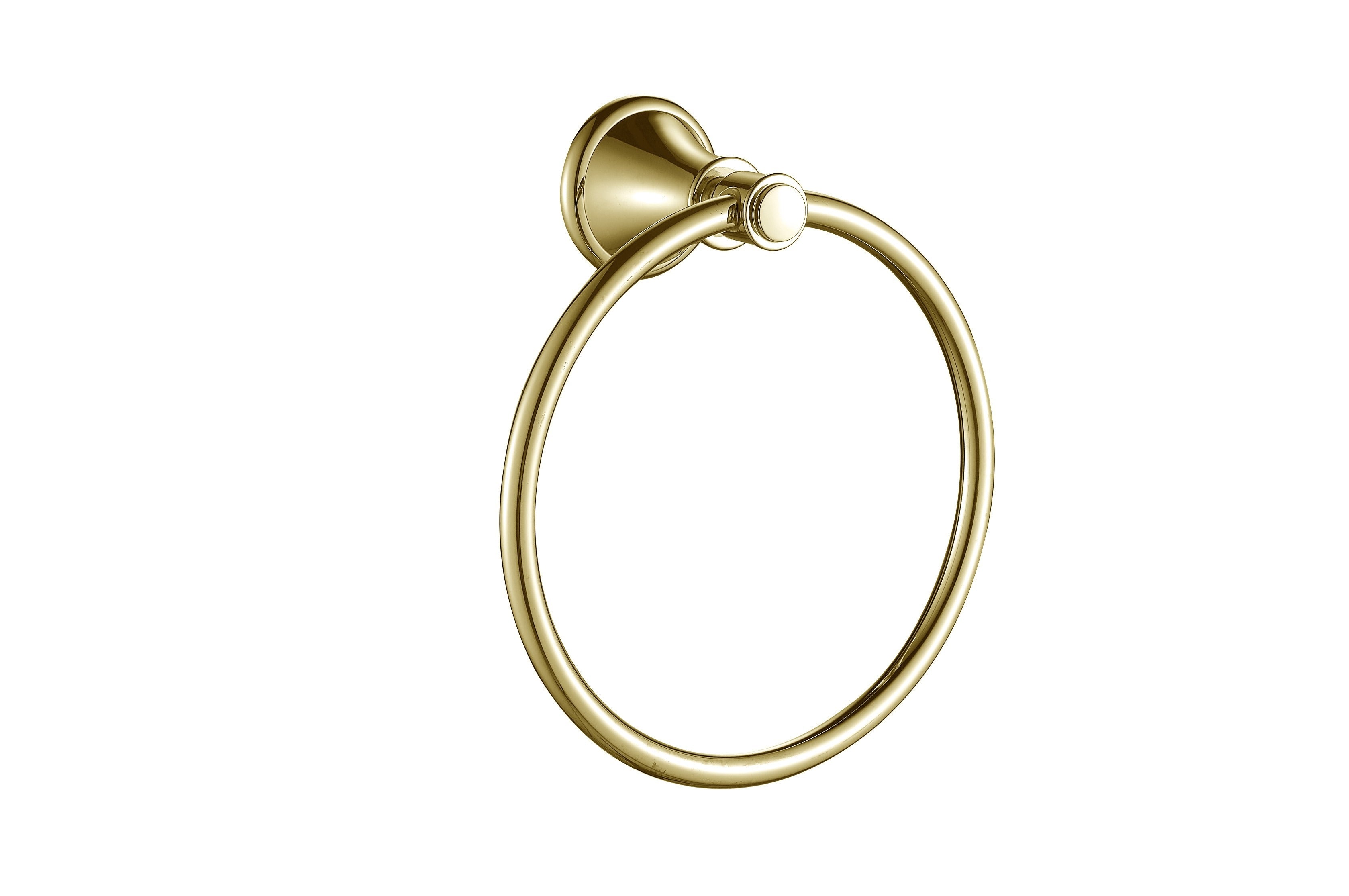 IKON CLASICO TOWEL RING BRUSHED GOLD 165MM