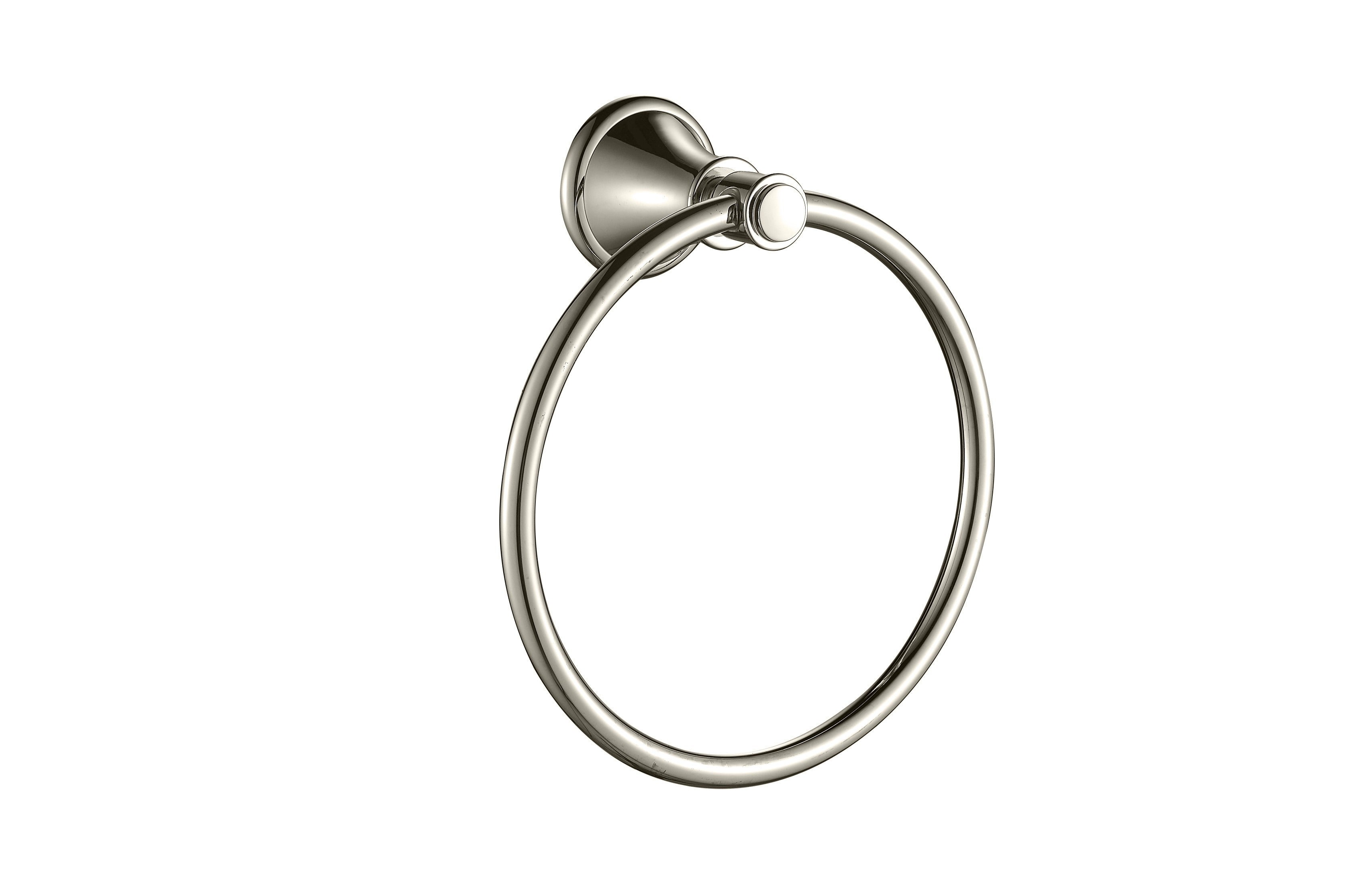 IKON CLASICO TOWEL RING BRUSHED NICKEL 165MM