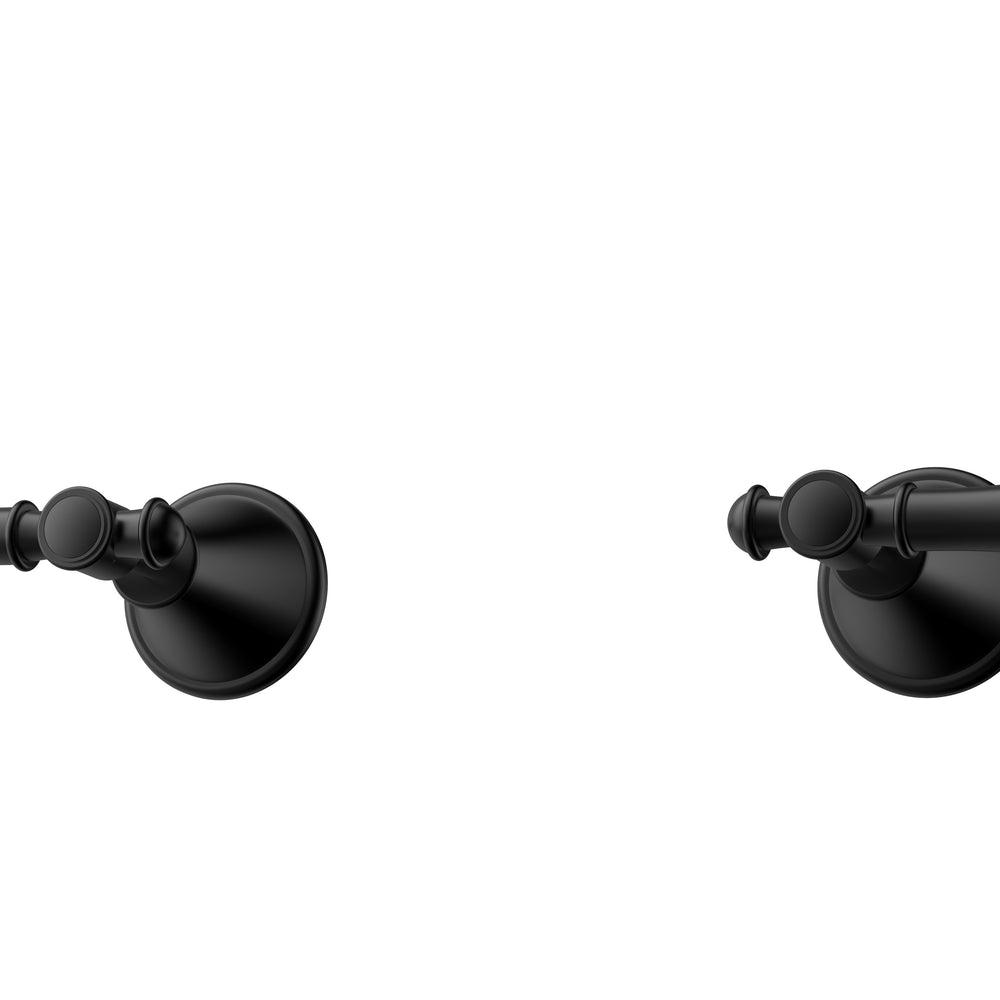 IKON CLASICO LEAD FREE WALL TOP ASSEMBLIES MATTE BLACK (BRASS HANDLE)