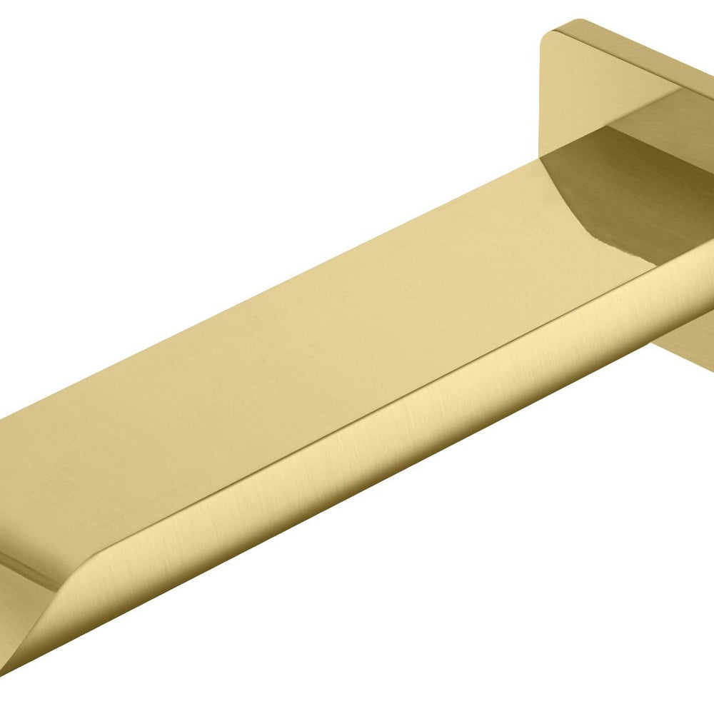 IKON KARA LEAD FREE BATH SPOUT CURVED TIP 197MM BRUSHED GOLD