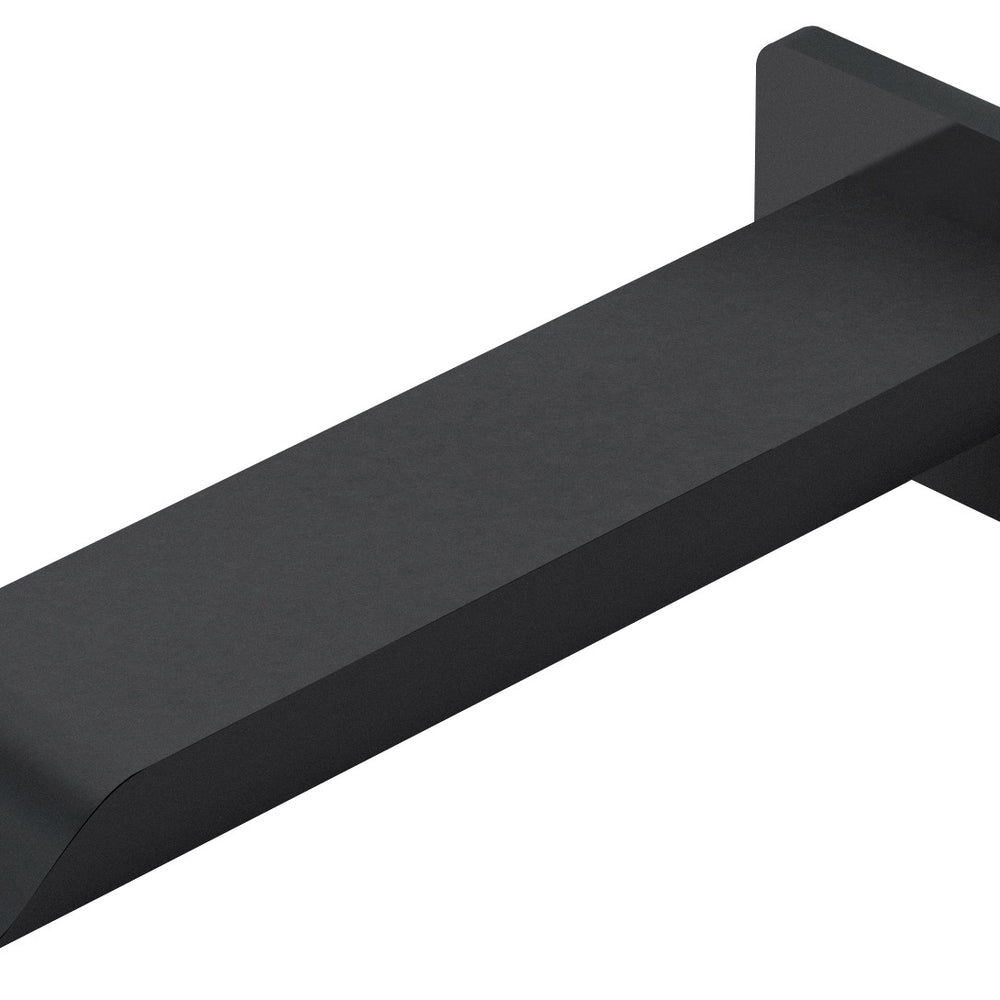 IKON KARA LEAD FREE BATH SPOUT CURVED TIP 197MM MATTE BLACK