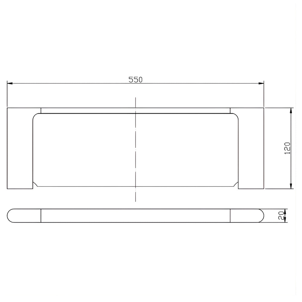 IKON CORA SHELF METAL 550MM GUNMETAL