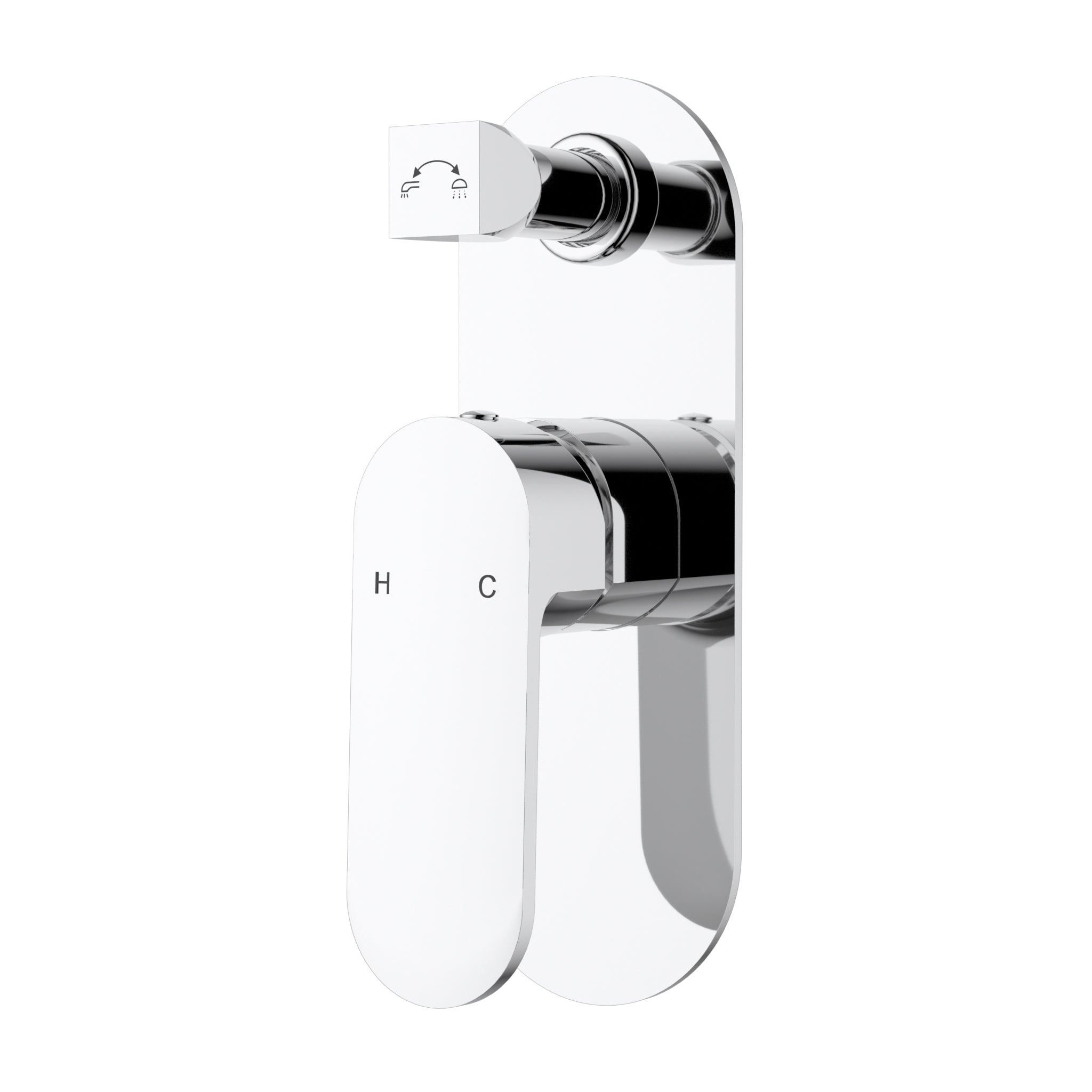 IKON CORA WALL MIXER DIVERTER 198MM CHROME