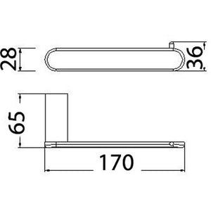 IKON DOVE TOILET ROLL HOLDER 170MM CHROME