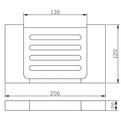 IKON EDEN METAL SOAP DISH 206MM CHROME