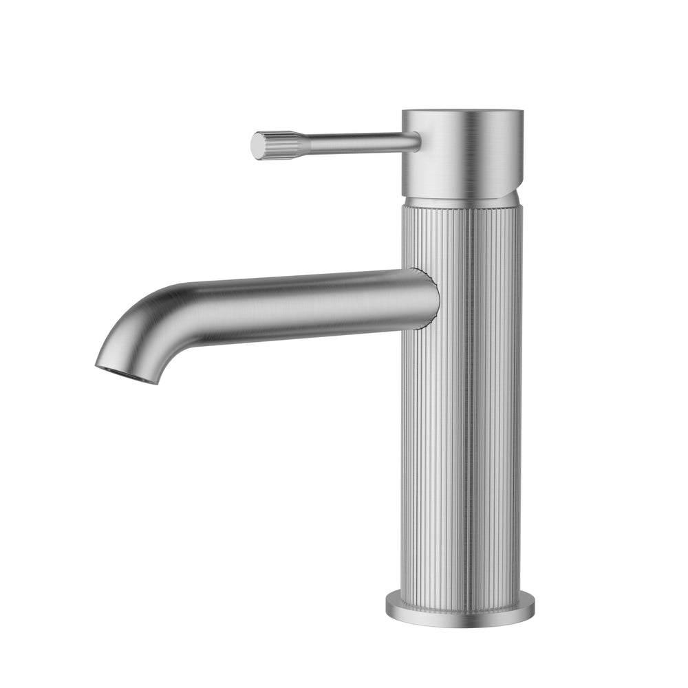 IKON LINIE LEAD FREE BASIN MIXER 168MM BRUSHED NICKEL