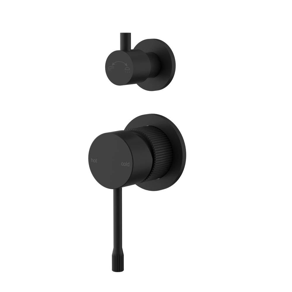IKON LINIE WALL DIVERTER MIXER TRIM KIT WITH BODY MATTE BLACK