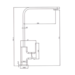 IKON NOVA II SINK MIXER 369MM CHROME