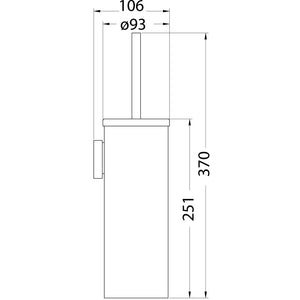 IKON OTUS DELUXE TOILET BRUSH SET 370MM CHROME