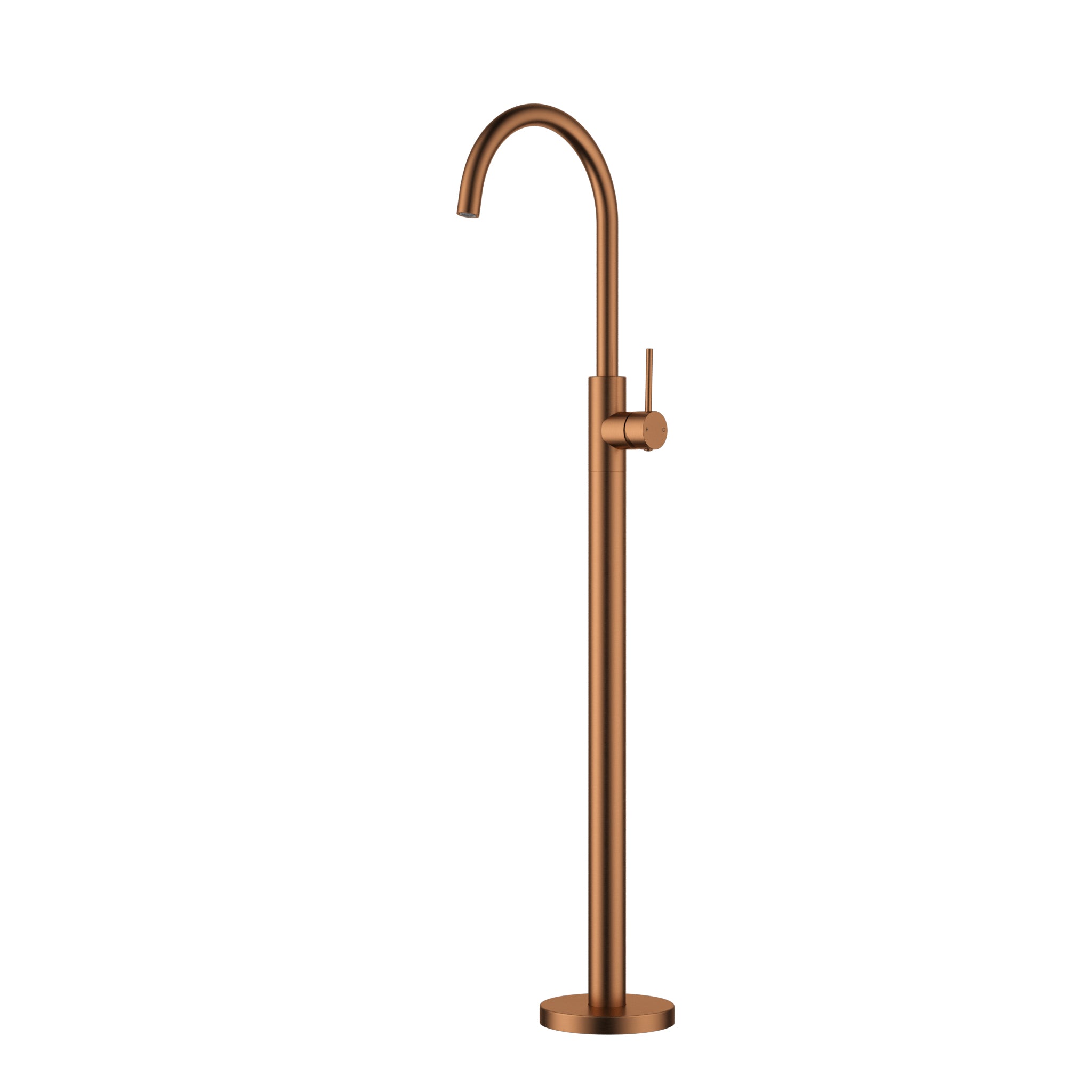 IKON OTUS SLIMLINE FREESTANDING BATH MIXER 1059MM BRUSHED COPPER