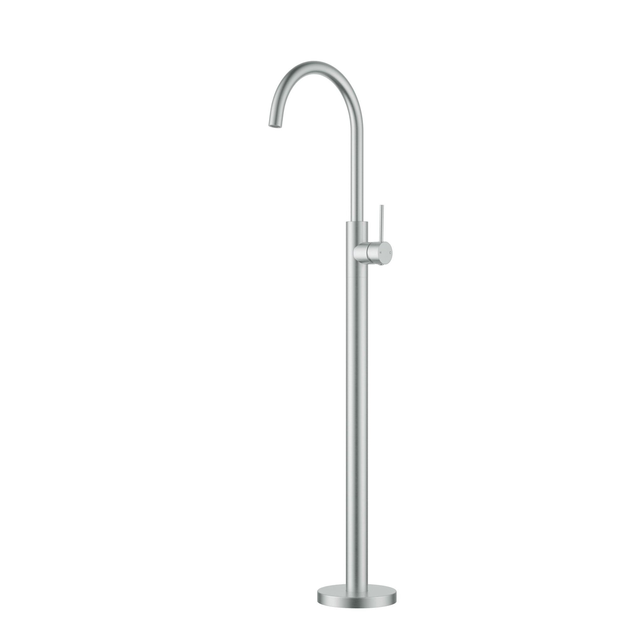 IKON OTUS SLIMLINE FREESTANDING BATH MIXER 1059MM STAINLESS STEEL