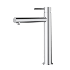 IKON OTUS SLIMLINE STRAIGHT SPOUT HIGH RISE BASIN MIXER 295MM CHROME