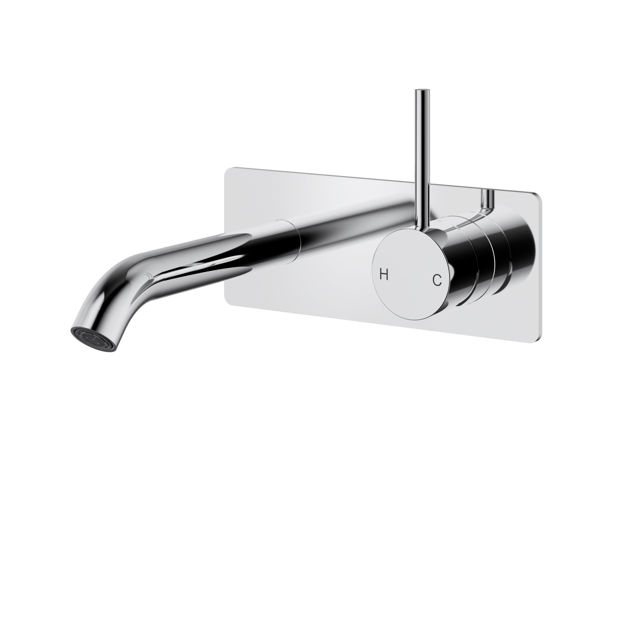 IKON OTUS SLIMLINE LEVER UP WALL BASIN MIXER TRIM KIT WITH BODY 180MM CHROME