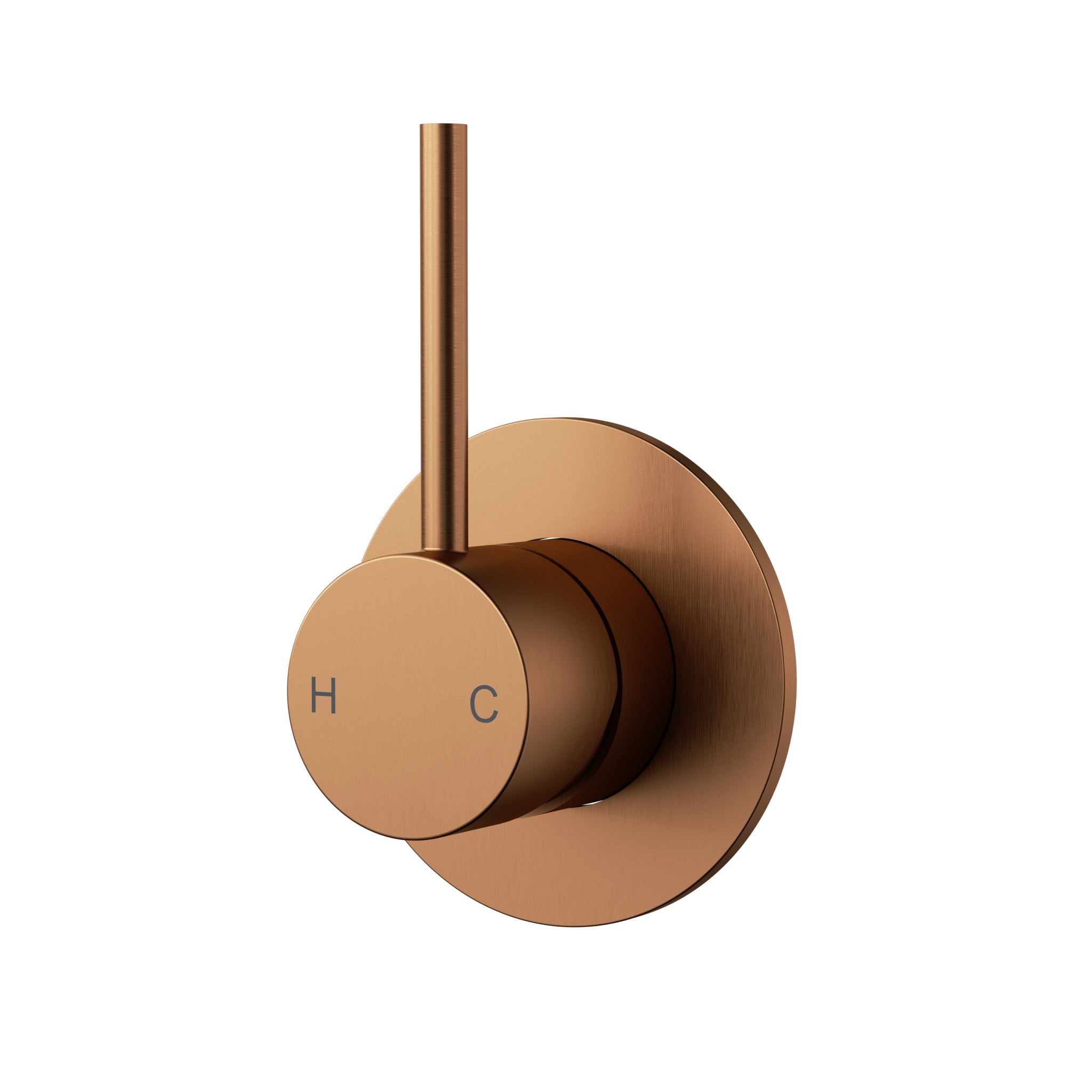 IKON OTUS SLIMLINE LEVER UP WALL MIXER TRIM KIT WITH BODY BRUSHED COPPER