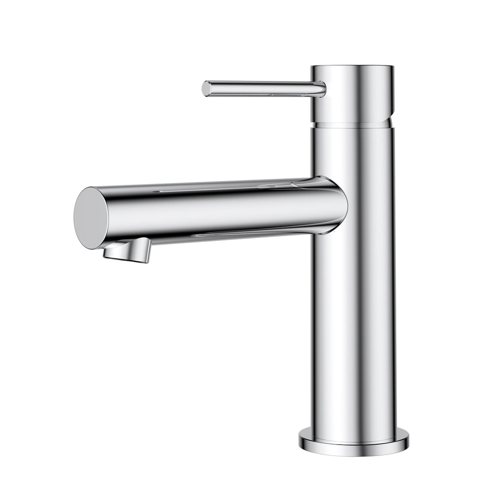 IKON OTUS LEAD FREE SLIMLINE STRAIGHT SPOUT BASIN MIXER 168MM CHROME