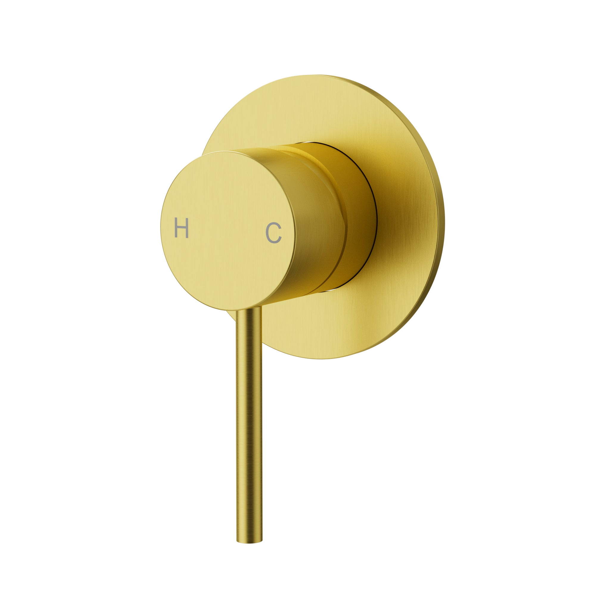 IKON OTUS SLIMLINE WALL MIXER TRIM KIT WITH BODY BRUSHED GOLD