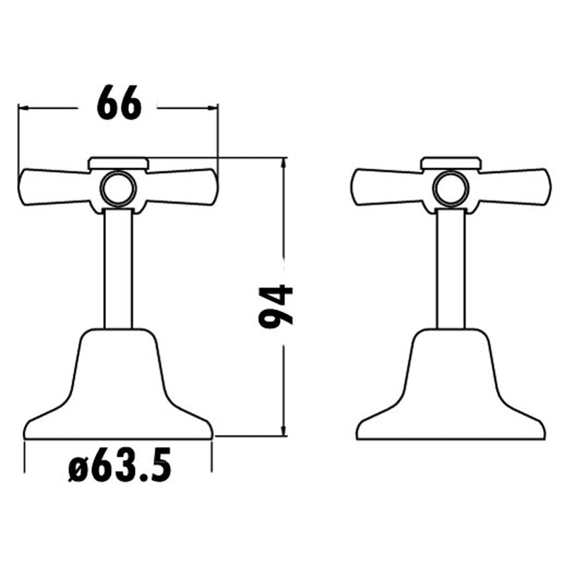 IKON PENZ LEAD FREE BATH TAP SET CHROME