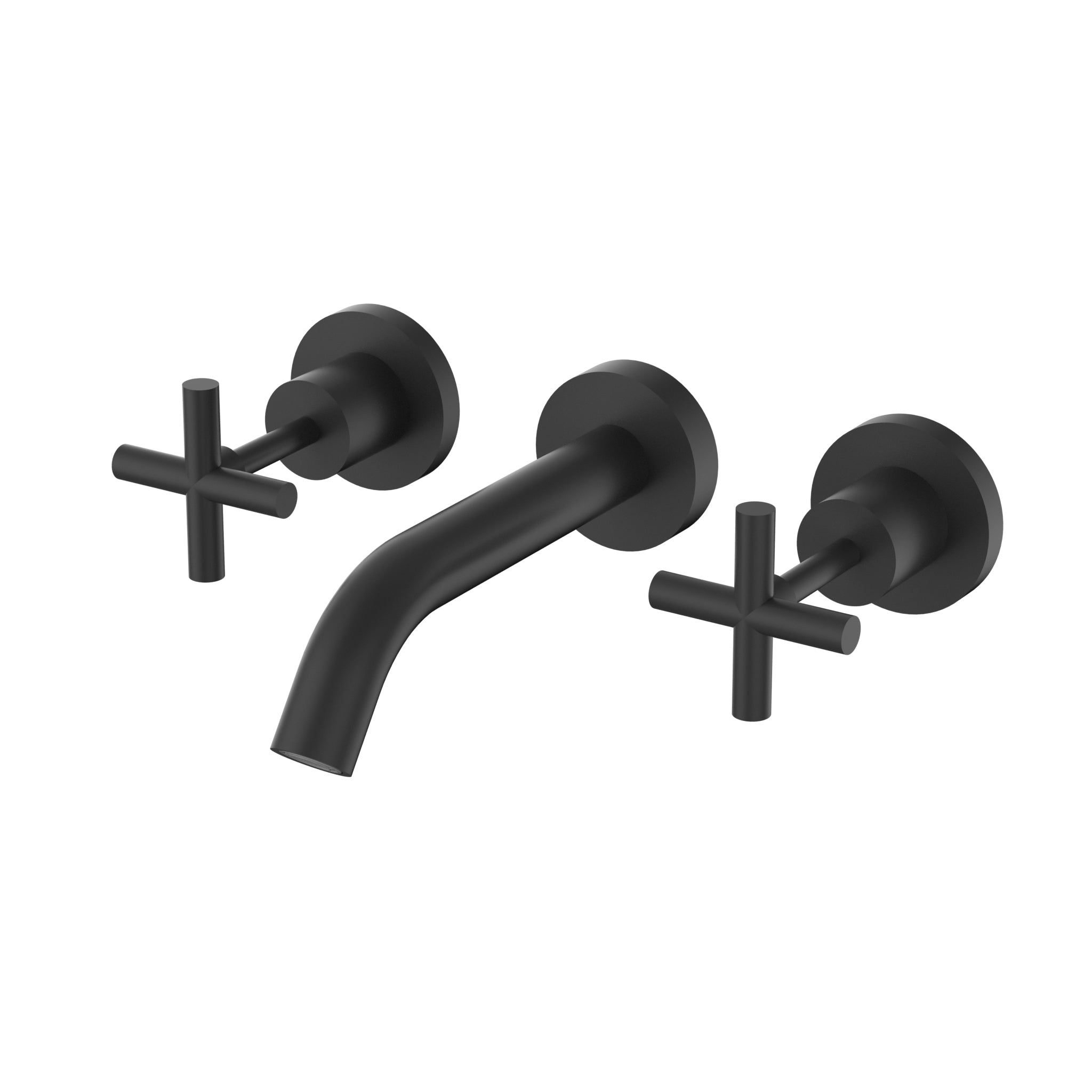 IKON BATH TAP SET 166MM MATTE BLACK