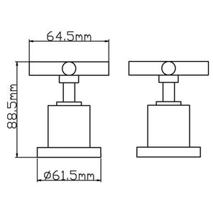 IKON PLNZ WALL TOP ASSEMBLIES CHROME