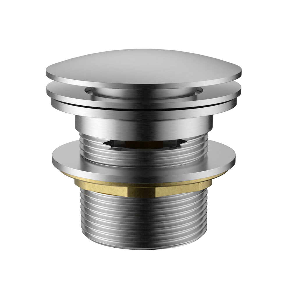 IKON POP-UP PLUG WITH REMOVABLE AND OVERFLOW WASTE BATH BRUSHED NICKEL