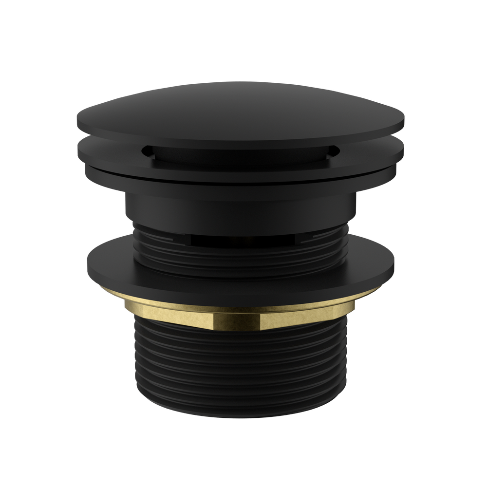 IKON POP-UP PLUG WITH REMOVABLE AND OVERFLOW WASTE BATH MATTE BLACK