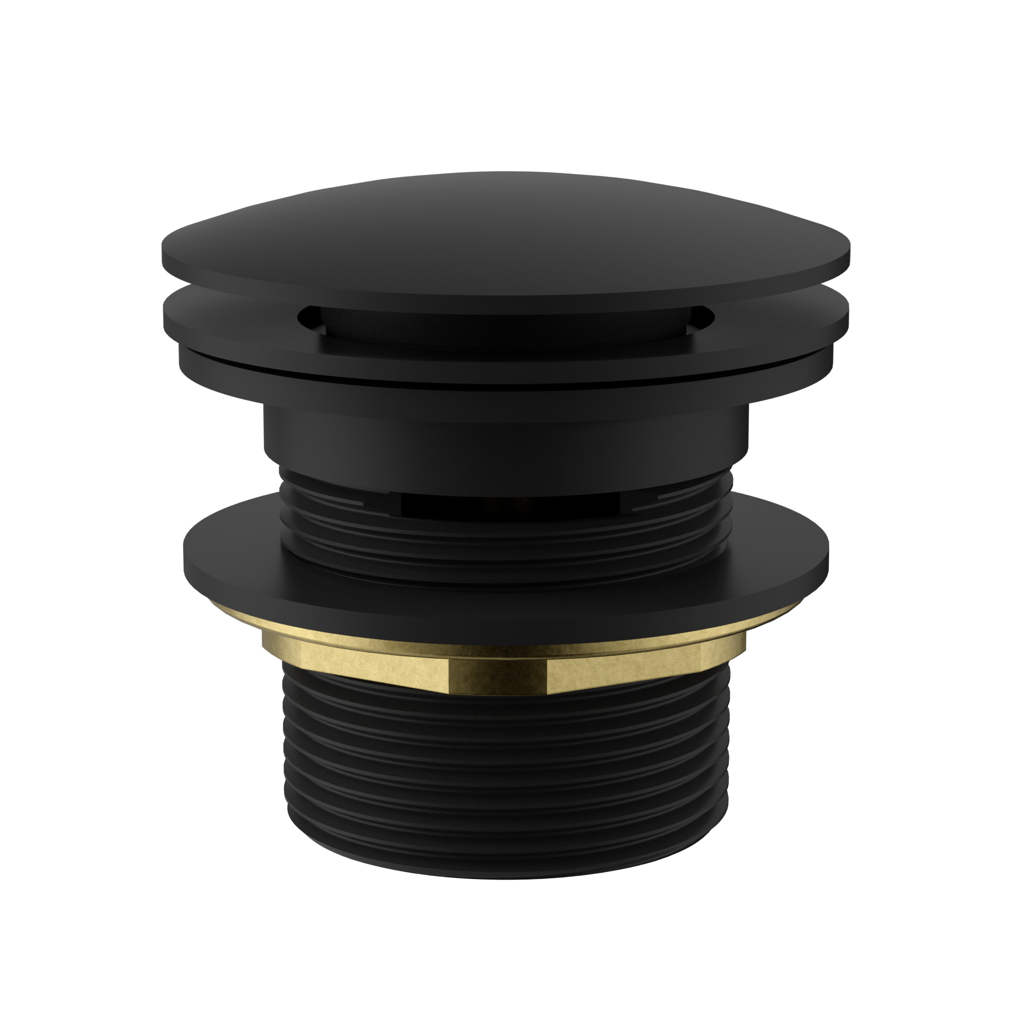 IKON POP-UP PLUG WITH REMOVABLE AND OVERFLOW WASTE BATH MATTE BLACK