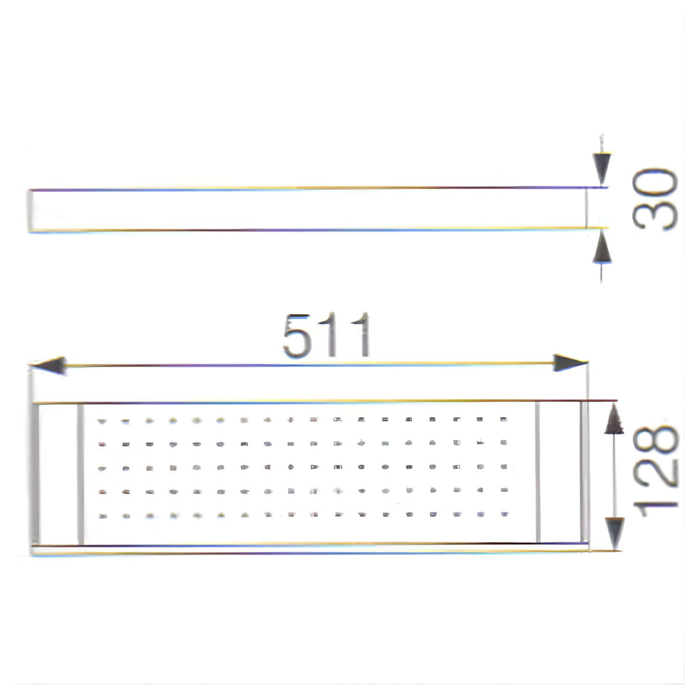 IKON ROSA SHELF GLASS 511MM CHROME