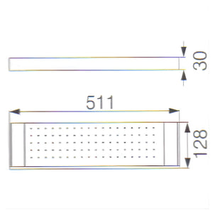 IKON ROSA SHELF GLASS 511MM MATTE BLACK