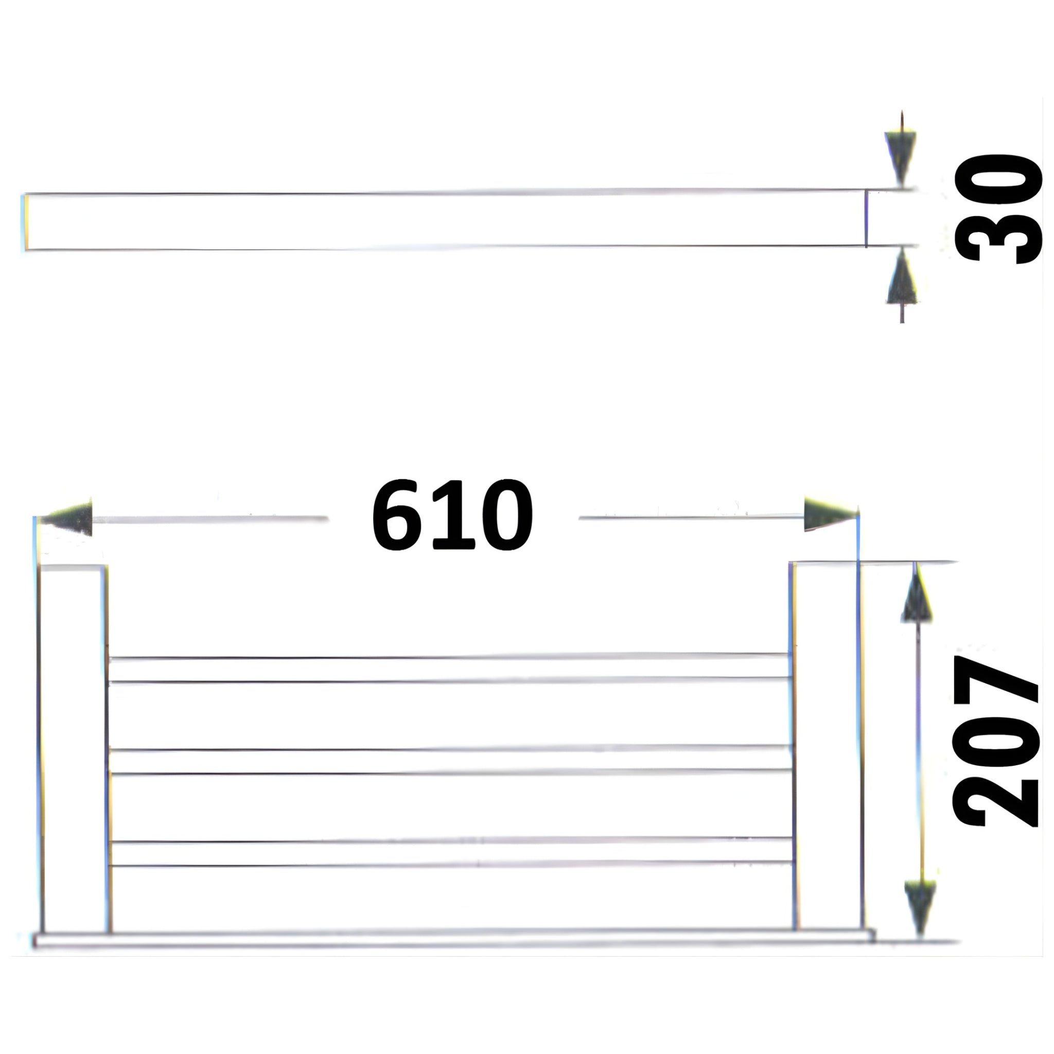 IKON ROSA TOWEL RACK 610MM CHROME