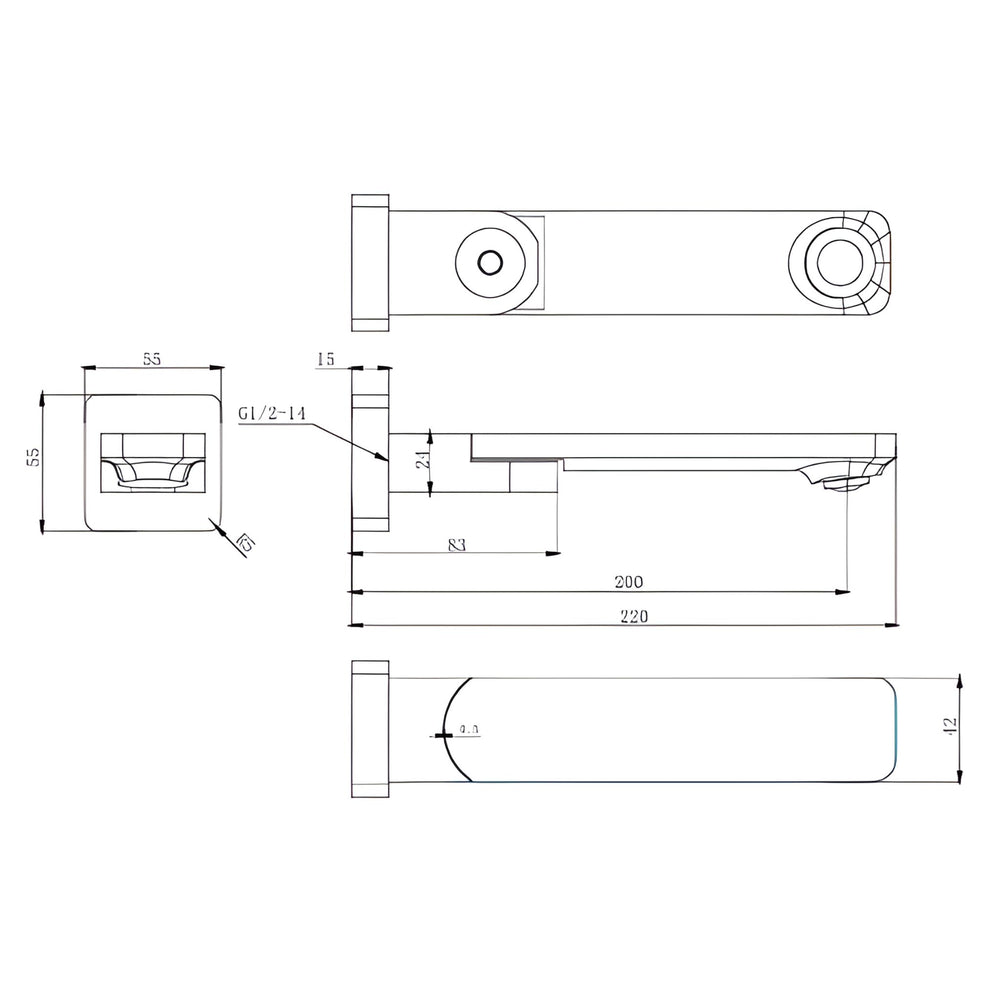 IKON RUKI SWIVEL SPOUT 220MM CHROME
