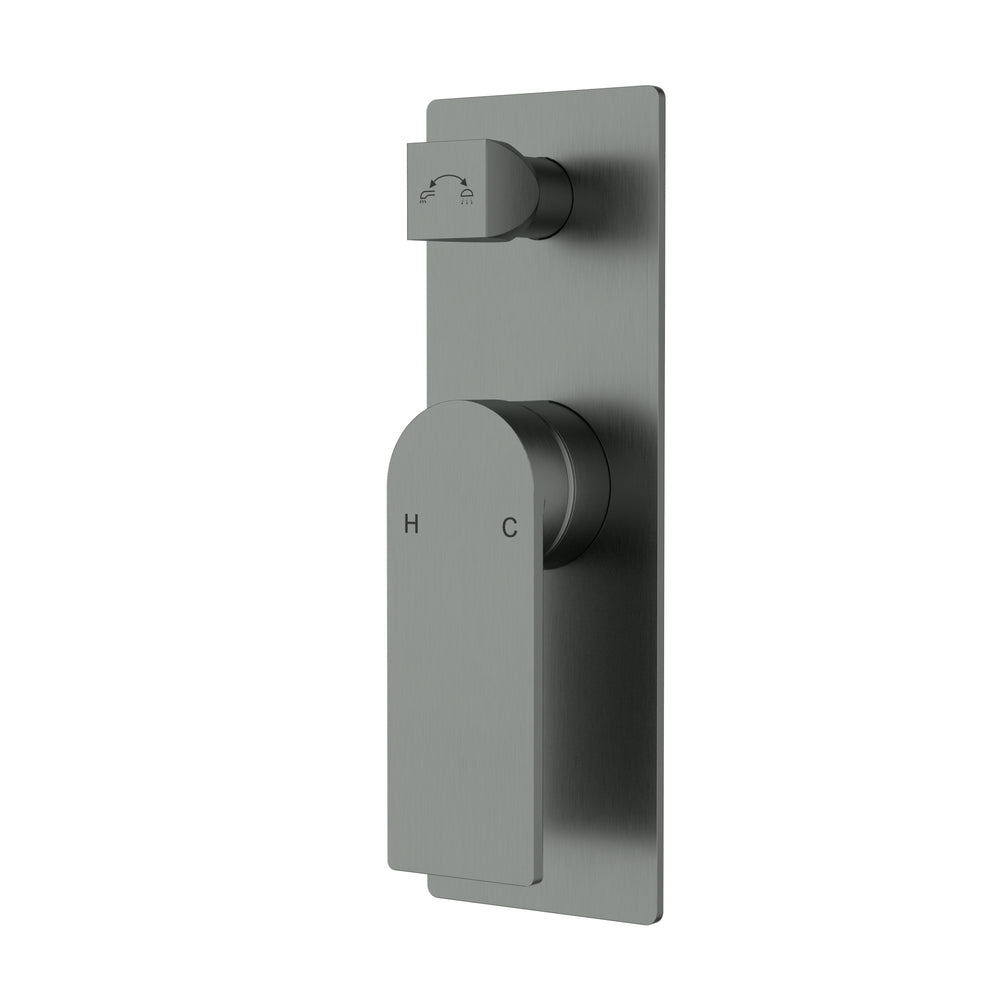 IKON RUKI WALL MIXER DIVERTER 196MM GUN METAL