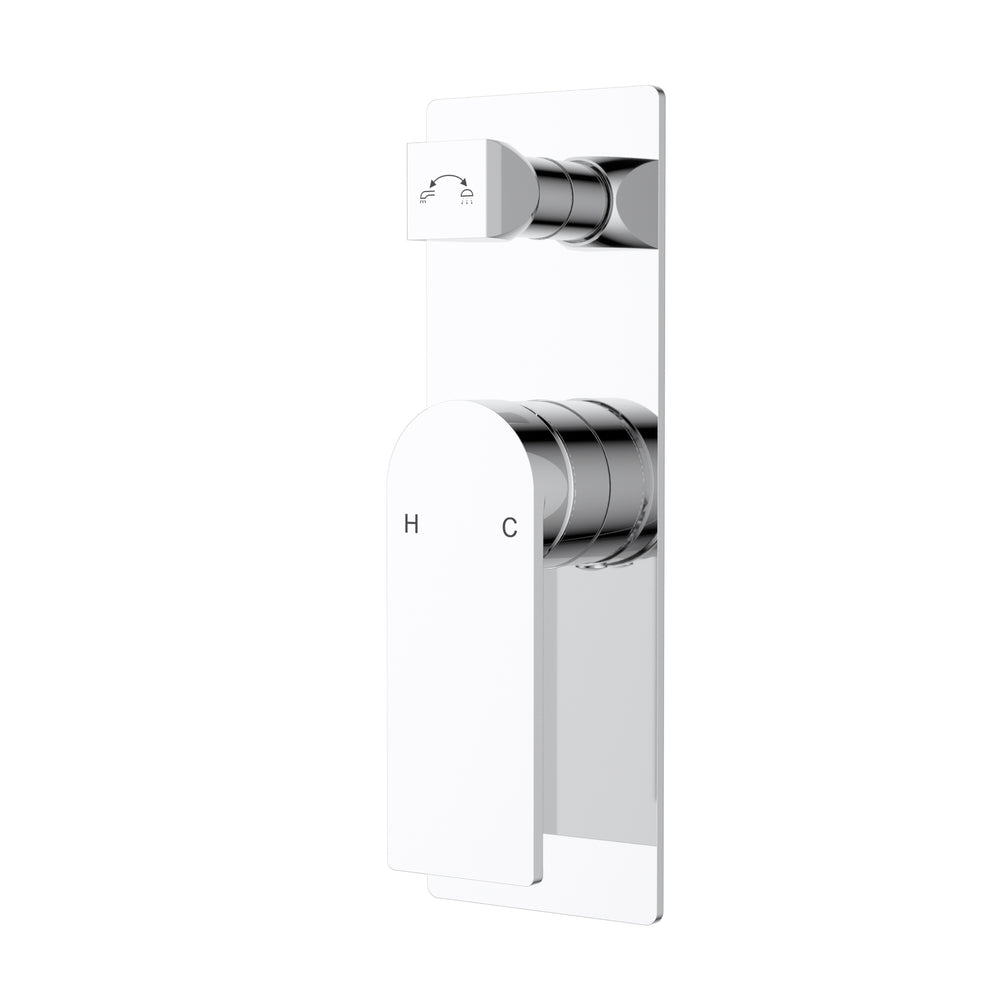 IKON RUKI WALL MIXER WITH DIVERTER 196MM CHROME
