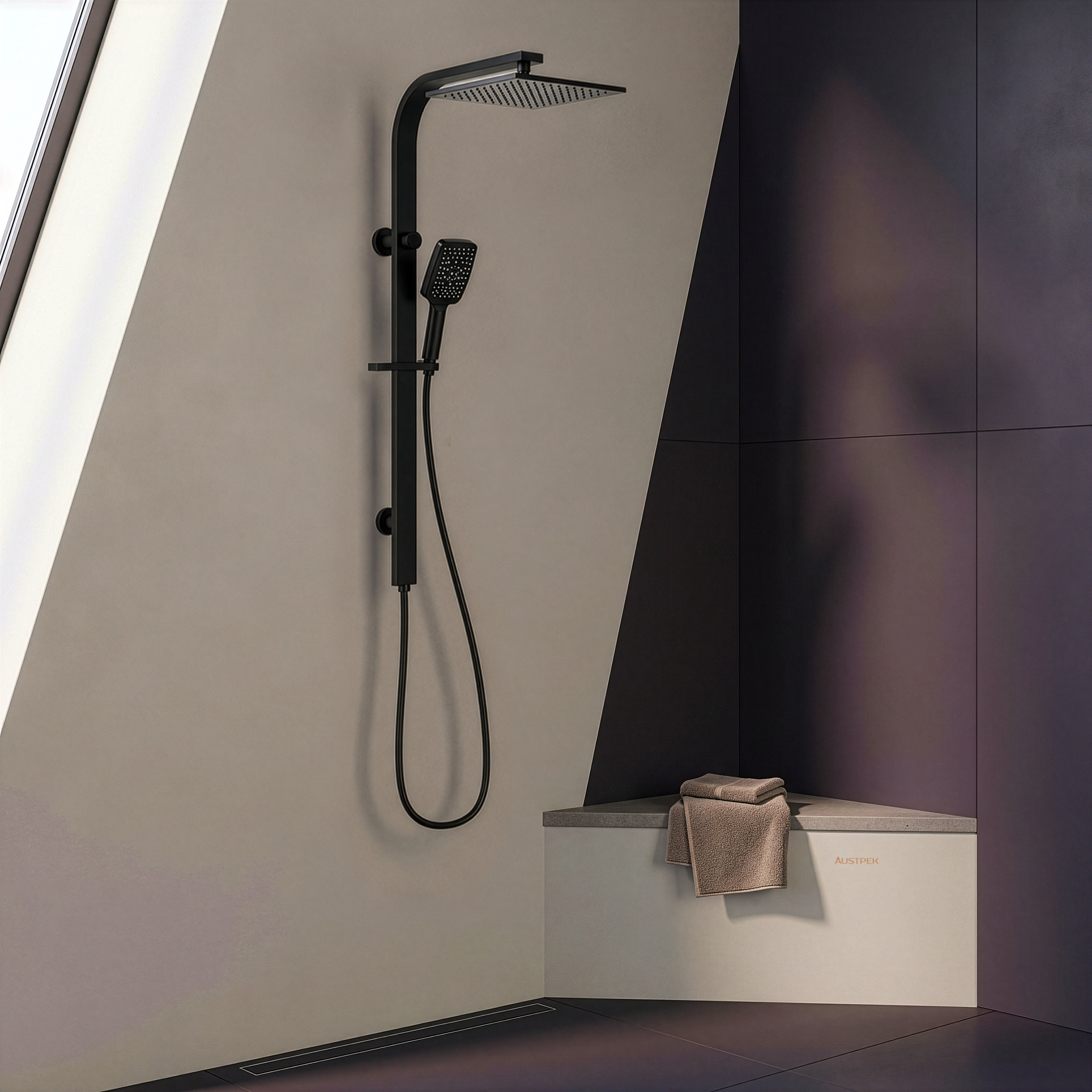 IKON SANDO MULTIFUNTION SHOWER SET 939MM MATTE BLACK