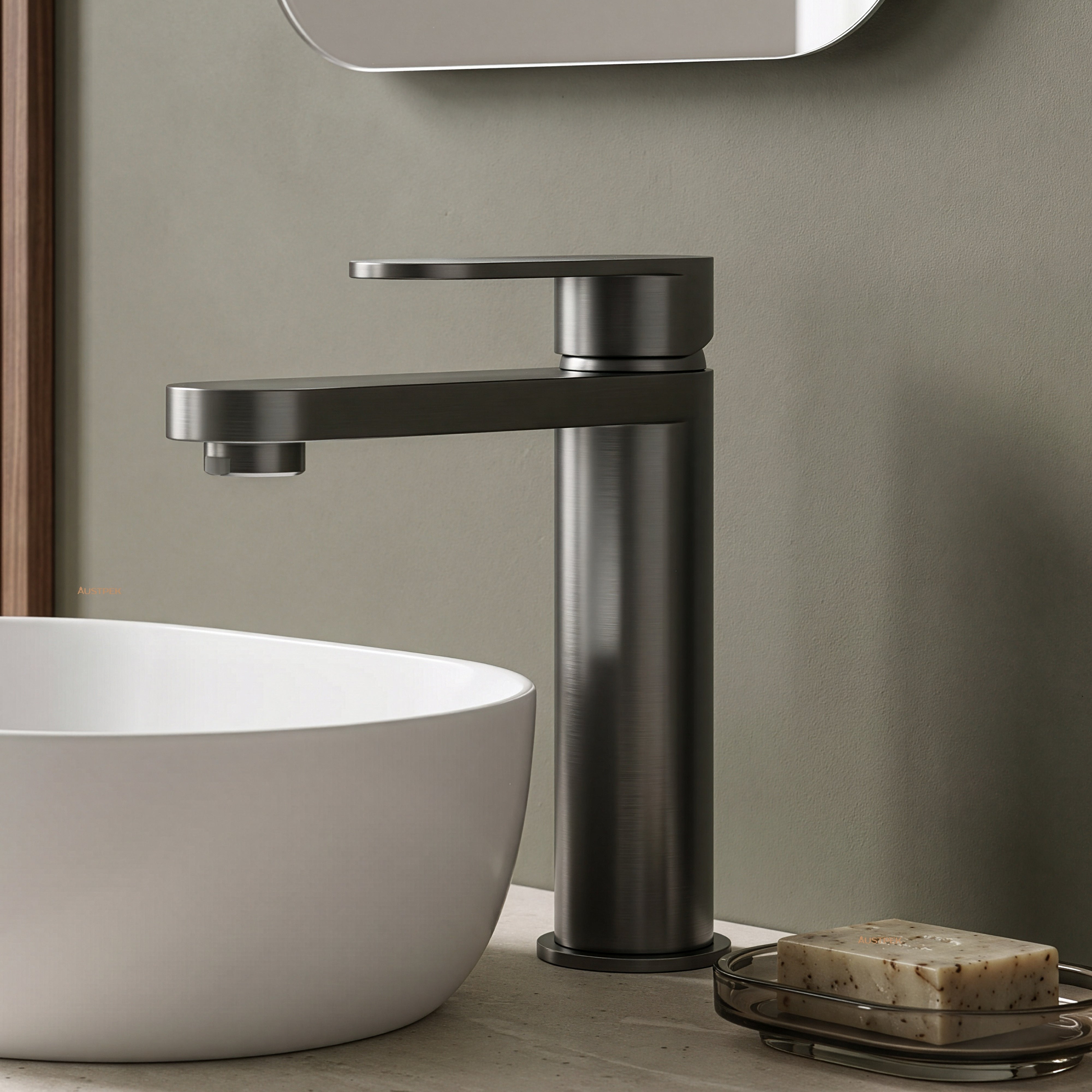 IKON SORA SS BASIN MIXER 168MM GUN METAL